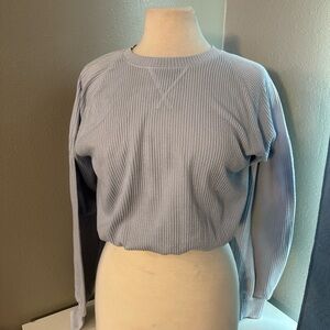 Hollister Soft Blue Ribbed Top
